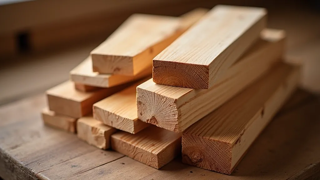 Stack of Baltic birch and oak wood pieces showing natural grain and color variation suitable for carving projects